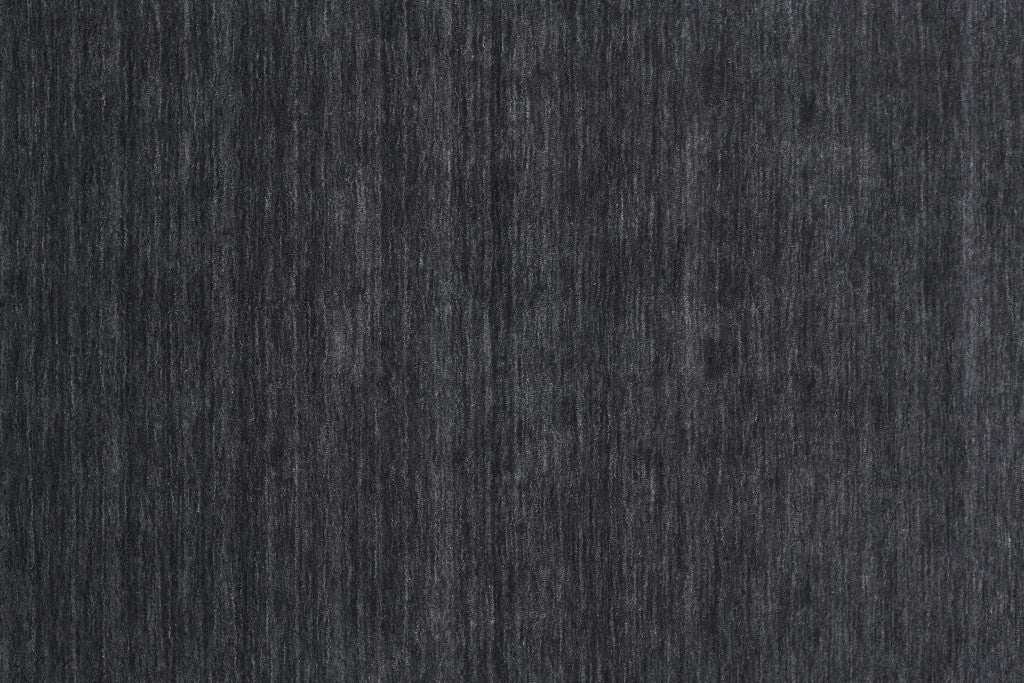 10' Black Round Wool Hand Woven Area Rug-5