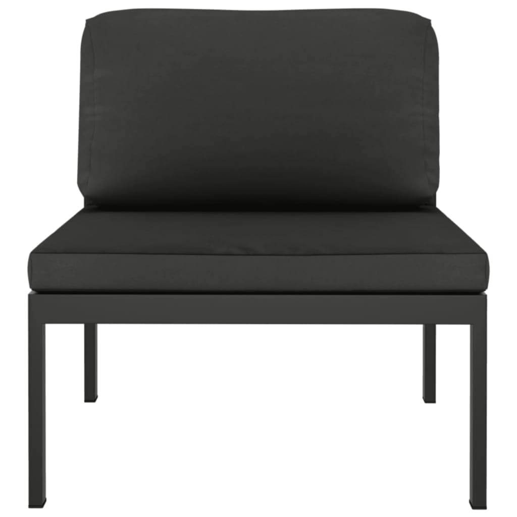 vidaXL 5 Piece Patio Lounge Set with Cushions Aluminum Anthracite-3
